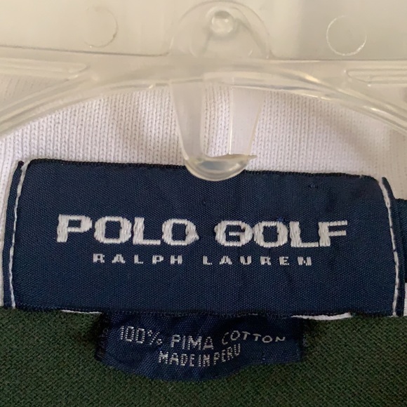 NWOT Polo Golf Hunter Green & White Striped Shirt - Picture 4 of 5